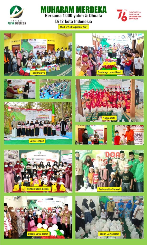 Galeri Kegiatan santunan di berbagai kota di Indonesia.