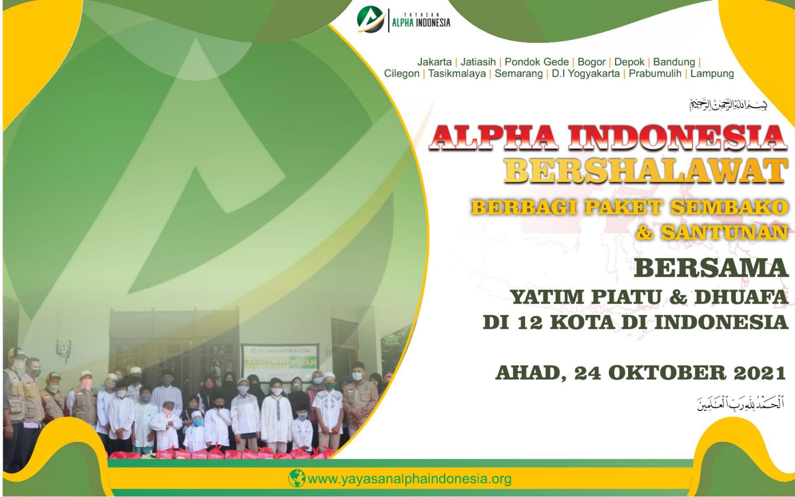 10 Hari LAgi Event Akbar Alpha Indonesia Bersholawat Santunan 1000 Yatim Dhuafa