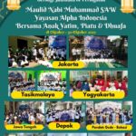 Yayasan Alpha Indonesia Memperingati Hari Maulid Nabi Muhammad Dengan Memberikan Santunan dan Paket Sembako Anak Yatim Lingkungan 30 Oktober 2022